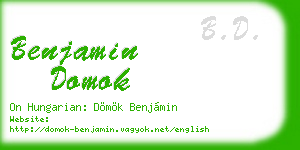 benjamin domok business card